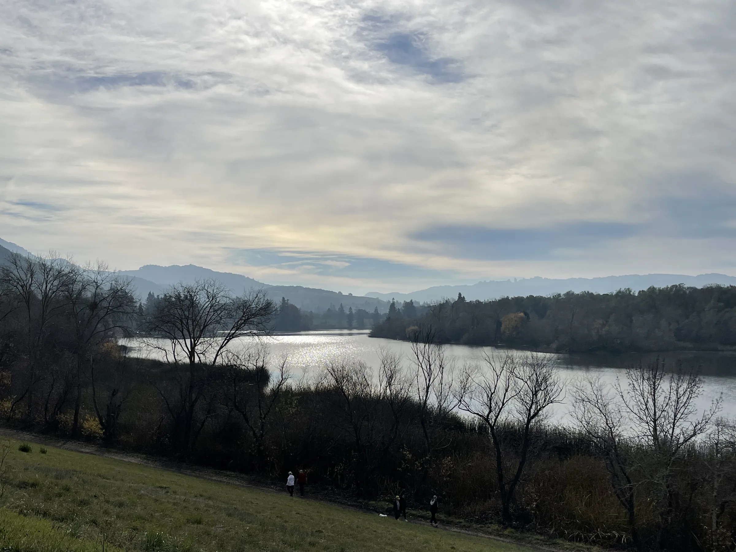 Spring Lake and the Annadel hills in Santa Rosa