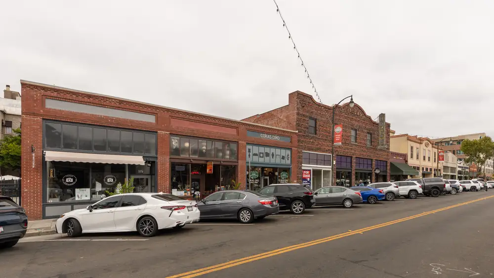 Shops on Fourth Street in downtown Santa Rosa